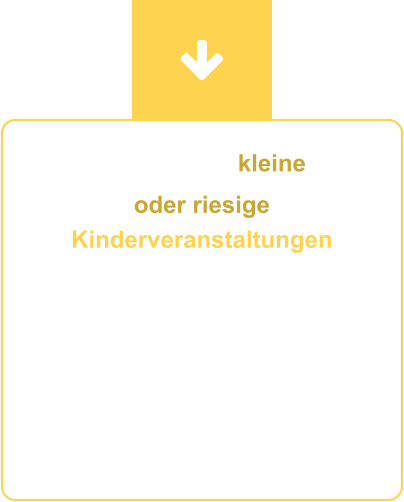 Egal, ob sie kleine  oder riesige Kinderveranstaltungen planen: Schreiben Sie uns einfach oder rufen Sie gern an! Wir freuen uns auf Ihre Anfrage – und wenn Ihr Wunschtermin noch frei ist, erhalten Sie sofort ein passendes Angebot.